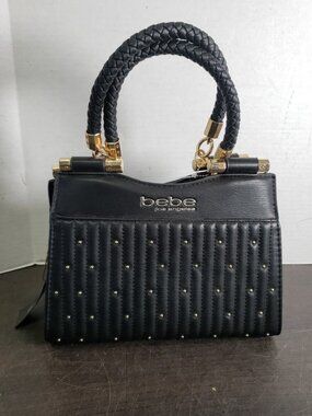 NEW w/ Tags - Bebe Black Quilted Handbag / Shoulder Bag